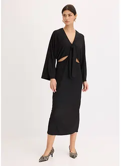 Midi jurk met cut-outs, bonprix