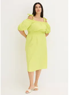 Off shoulder jurk van biologisch katoen, bonprix