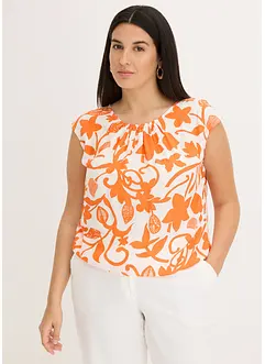 Korte blousetop van soepele viscose, bonprix