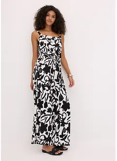 Gedessineerde jumpsuit van gestructureerde jersey, bonprix