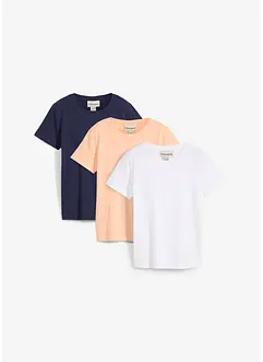 T-shirt van biologisch katoen (set van 3), bonprix