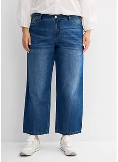 Baggy jeans mid waist super soft, cropped, bonprix