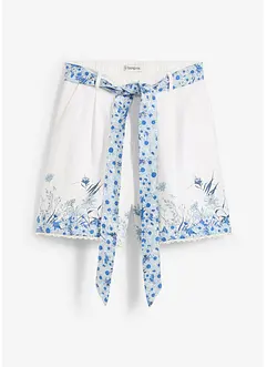 Short van linnen met een bloemenprint, bonprix