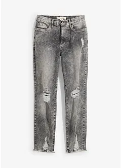 Mom jeans met destroyed effecten, high waist, bonprix