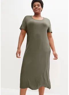 Comfortabele shirtjurk met split in maxilengte, bonprix