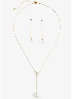 Ketting + oorstekers (3-dlg. sieradenset), bonprix