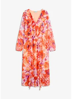 Chiffon jurk met volants, bonprix