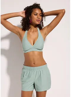 Bikini en zwemshort met gerecycled polyamide (3-dlg. set), bonprix
