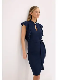 Kokerjurk met accessoire als sluiting bij de hals, bonprix