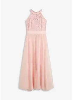 Maxi jurk met kant en een rok van tule, bonprix