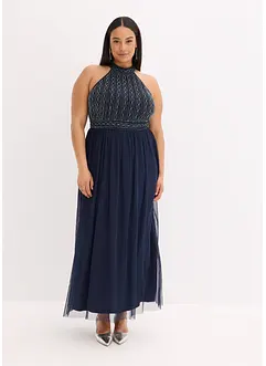 Maxi jurk met kralenborduursel, bonprix