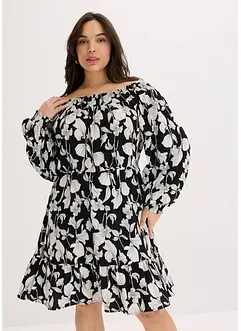 Gedessineerde Carmen jurk, bonprix