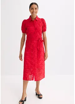 Blousejurk met broderie anglaise borduurwerk, van puur katoen, bonprix