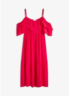 Jurk met volants van gestructureerde viscose, bonprix