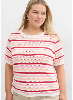 Geribd shirt met strepen, bonprix