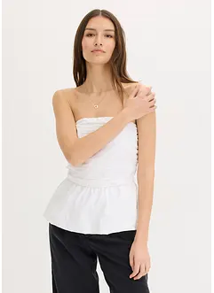Strapless blousetop met peplum, bonprix