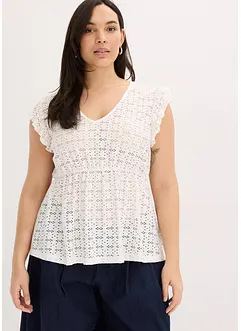 Shirt met broderie anglaise, bonprix