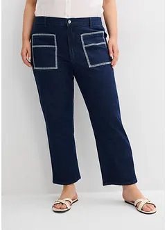 High waist straight jeans cropped, bonprix