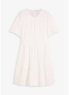 Mousseline jurk met broderie anglaise, bonprix