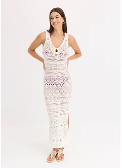 Maxi jurk in gehaakte look, bonprix