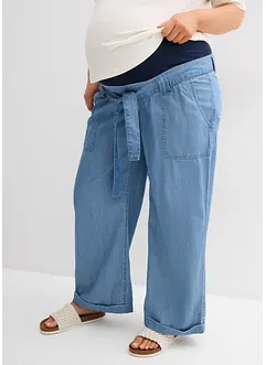 2-in-1 lichte zwangerschapsjeans met buikband halverwege de taille, bonprix