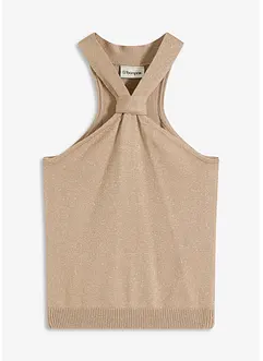 Gebreide haltertop van zachte viscose, bonprix