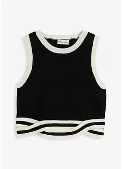 Cropped gebreide top met gedraaide zoom, bonprix