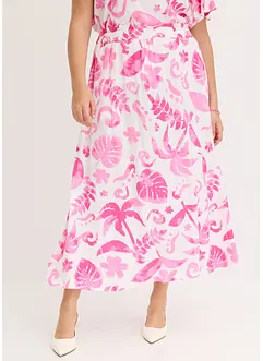 Maxi rok gedessineerd van gestructureerde viscose, bonprix