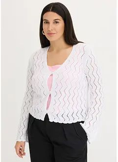 Kort vest in gehaakte look, bonprix