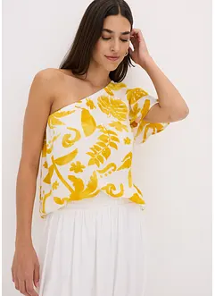 One-shoulder blouse van gestructureerde viscose, bonprix