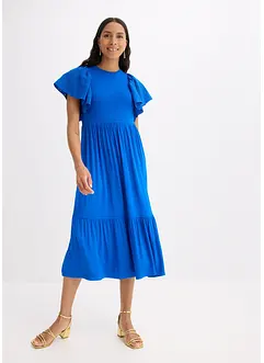Jersey jurk met broderie anglaise van een zachte viscosemix, bonprix