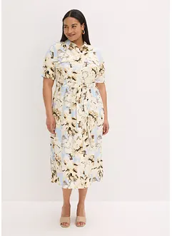 Overhemdjurk van viscose met een ceintuur (2-dlg. set), bonprix