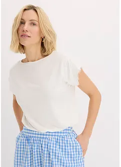 Viscose shirt met kant, bonprix