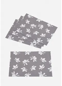 Placemats met bloemmotief van biologisch katoen (set van 4), bonprix