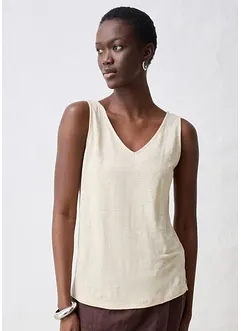 Linnen tanktop, bonprix