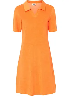 Frotté jurk met polokraag, bonprix