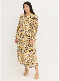 Gedessineerde kaftan jurk van vloeiende viscose, bonprix