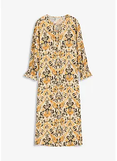 Gedessineerde kaftan jurk van vloeiende viscose, bonprix