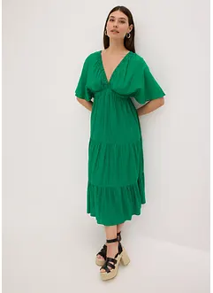 Midi jurk van soepele viscose, bonprix