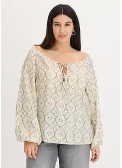 Gedessineerde tuniekblouse van een fijne viscosemix, bonprix