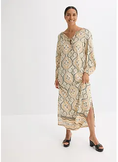Gedessineerde kaftan jurk van vloeiende viscose, bonprix