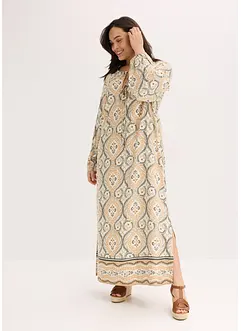 Gedessineerde kaftan jurk van vloeiende viscose, bonprix