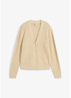 Ajour-vest met linnen, bonprix