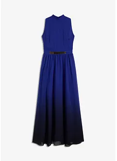 Chiffon jurk met kraag en inzet in de taille, bonprix