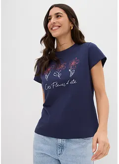 Basic T-shirt met print (set van 2), bonprix