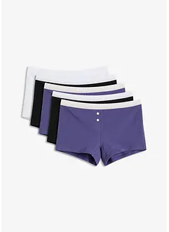 Dames boxer (set van 5) met biologisch katoen, bonprix