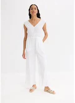 Jumpsuit van gestructureerde crêpe, bonprix