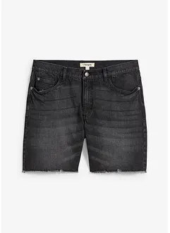 Jeans short met open boorden, relaxed fit, bonprix