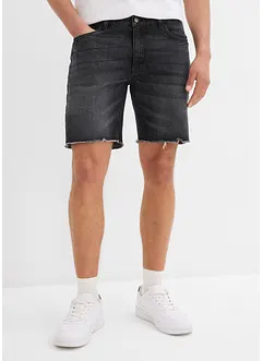 Jeans short met open boorden, relaxed fit, bonprix