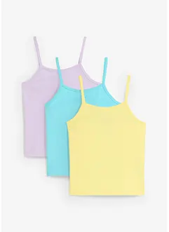 Spaghetti top van biologisch katoen (set van 3), bonprix